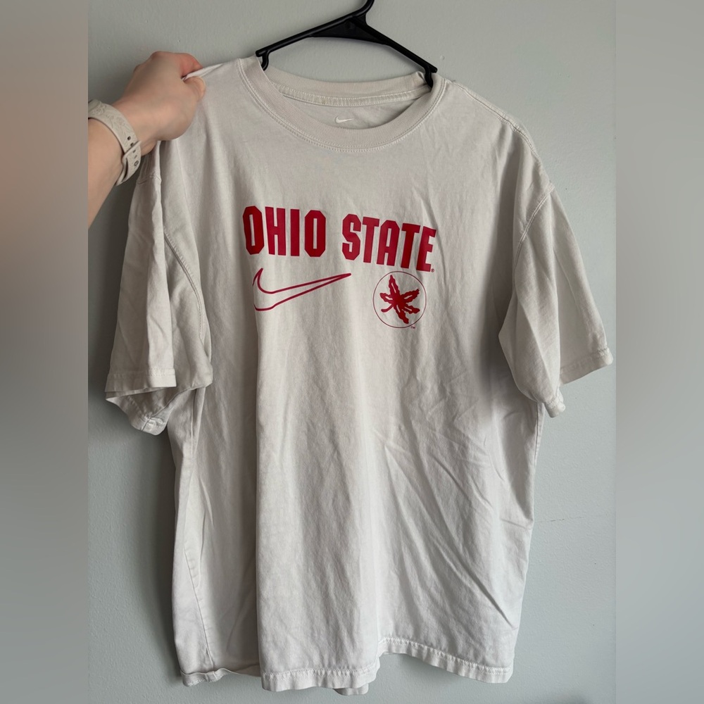 Nike Ohio State Tee in White and Red